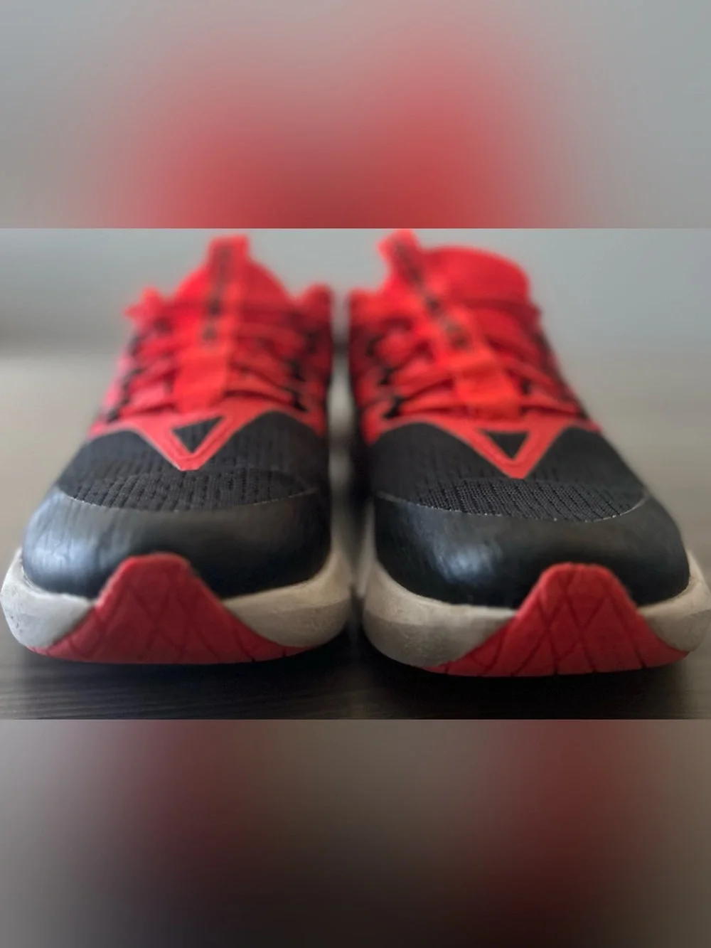 Under Armour Black and Red Kids' Training Sneakers